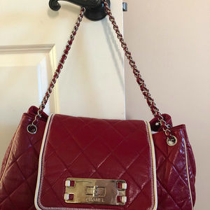 Authentic Vintage Chanel East West Accordion Bag